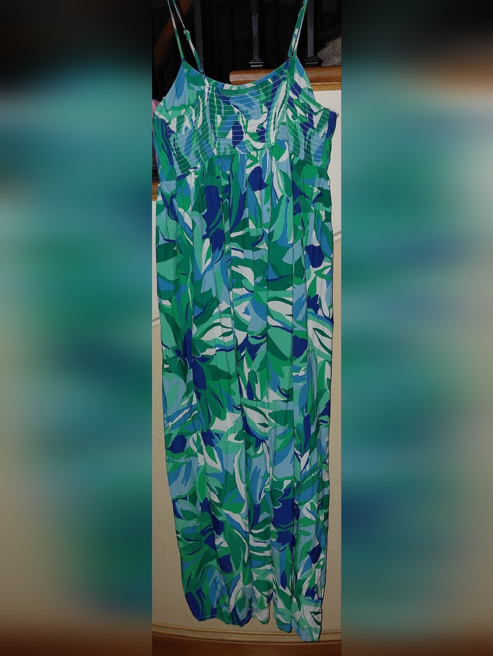 NWT Designer Goa Tropical  Maxi Dress Sz Lg, Retail $194